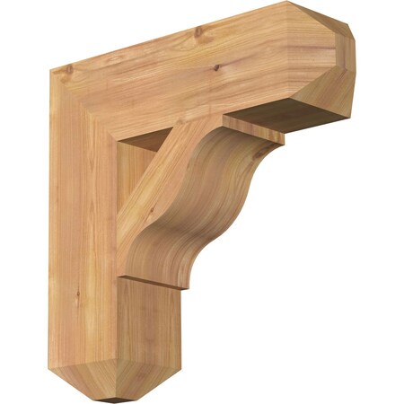 Ekena Millwork Funston Craftsman Smooth Bracket, Western Red Cedar, 5 1/2"W x 20"D x 20"H BKT06X20X20FST04SWR